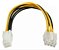 CABO ADAPTADOR DE FONTE 4 PINOS P/ 8 PINOS - Imagem 2
