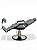Barber Chair Hidraulica Reclinavel Monarca com apoio de pes - Imagem 5