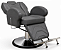 Cadeira para barbearia profissional Hidraulica Reclinavel Amanhecer Black - Imagem 6