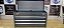 BAU METALICO COM 3 GAVETAS E COM TAMPA SUPERIOR (CINZA) - 87A07A-G - KING TONY - Imagem 2