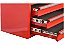 BAU METALICO COM 3 GAVETAS E COM TAMPA SUPERIOR (VERMELHO) - 87A07A - KING TONY - Imagem 3