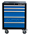 CARRINHO DE METAL BAIXO C/ 5 GAVETAS (PRETO E AZUL) - 87D11-12A-KB - KING TONY - Imagem 1