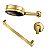 Kit Chuveiro + Porta toalha + Acabamento Ouro Polido Docol - Imagem 1
