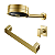 Kit Chuveiro + Porta toalha + Acabamento Ouro Escovado Docol - Imagem 1