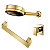 Kit Chuveiro + Porta Toalha + Acabamento Ouro Polido Docol - Imagem 1