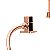 Conjunto De Registro C/ Ducha Rose Gold LX1904RG Lexxa - Imagem 2