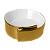 Cuba Redonda Gold e Branco 37x37x14 Lexxa - Imagem 1