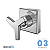 Kit 3 Acabamentos Docolbase 1/2" A 1" Docol City Cromado Docol - Imagem 2