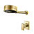 Kit Chuveiro e Acabamento Registro Monocomando New Edge Ouro - Imagem 1
