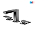 Misturador Para Banheiro Luxo Docol New Edge Grafite Polido - Imagem 1
