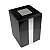 Lixeira Design One Collection 5l Cromado Preto Zen Design - Imagem 1