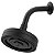 1990 Chuveiro Redondo de Parede Preto Fosco Acqua Comfort Perflex - Imagem 1