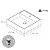 Doka Cuba De Apoio Quadrada Com Mesa Off White Terrazzo DK5050OW - Imagem 6