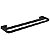 Doka Toalheiro de Parede Duplo Rainbow Matt Black DK5023MB - Imagem 1