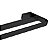 Doka Toalheiro de Parede Duplo Rainbow Matt Black DK5023MB - Imagem 2