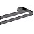 Doka Toalheiro de Parede Duplo Rainbow Gunmetal DK5023GM - Imagem 3