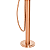 Doka Misturador de Piso para Banheira com Ducha Manual Rainbow Brushed Rose Gold DK5017BRG - Imagem 3