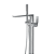 Doka Misturador de Piso para Banheira com Ducha Manual Rainbow Brushed Nickel DK5017BN - Imagem 2