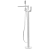 Doka Misturador de Piso para Banheira com Ducha Manual Rainbow Matt White DK5017MW - Imagem 1