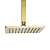 Doka Ducha de Teto Rainbow Brushed Gold DK5029BG - Imagem 3