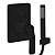 Doka Acabamento Monocomando para Ducha com Desviador Rainbow Matt Black DK5053MB - Imagem 1