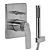 Doka Acabamento Monocomando para Ducha com Desviador Rainbow Brushed Nickel DK5053BN - Imagem 1