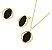 Conjunto Folheado a Ouro - Agata Preta - Imagem 2