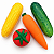 Kit Sentir – Legumes Sensoriais | 4 Squishies - Imagem 1