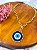 Colar Corretaria Pingente Olho Grego Luxo - Folheado a Ouro 18K - Imagem 1