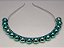 Tiara de Contas Azul Prateada - Imagem 1