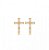 Brinco Dourado Cruz Zircônias - Imagem 1