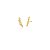 Brinco Dourado Ear Cuff com Zircônias - Imagem 1