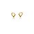Argola Dourada Triangular com Zircônias Coloridas - Imagem 1
