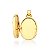 Pingente Dourado Oval Relicário Letra R com Zircônias - Imagem 2