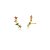 Brinco Dourado Estrelas Ear Cuff com Zircônias Rainbow - Imagem 1