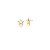 Brinco Dourado Estrela com Zircônias - Imagem 1