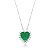 Colar coração pedra fusion na cor verde - Imagem 1