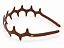 Tiara Braid Em Acrílico Chocolate - Imagem 1