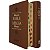 Bíblia Bilíngue Bilingual Bible NAA Inglês Português Capa Luxo Marrom Índice - Imagem 1