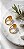 Brincos design oval pedra natural citrino - Imagem 2