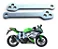 Prolongador de suspensão Kawasaki Ninja 250 300 400  Link Suspensão Traseira - Imagem 2