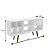 Rack Retrô 136cm para TV até 50" com 7 Nichos e 1 Gaveta Branco - Imagem 3
