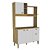 Cozinha Compacta Balcão e Armário Microondas 123cm 4 Portas - Imagem 2