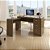 Mesa Escrivaninha em L para Escritório 136cm com 3 Gavetas - Imagem 7