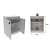 Balcão para Escritório Home Office 68cm 2 Portas com Chave - Imagem 14