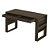 Mesa Escrivaninha para Escritório Home Office 127cm 2 gavetas com Chave - Imagem 3