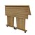 Mesa Escrivaninha Dobrável para Escritório Home Office 80cm com Rodízios - Imagem 9