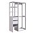 Guarda-Roupa Closet Grande 100cm com Gavetas e Nichos Branco - Imagem 2