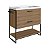 Gabinete para Banheiro Estilo Industrial 80cm com 2 Portas e Lavatório - Imagem 3