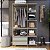 Guarda-Roupa Closet Industrial 100cm 2 Gavetas e 5 Nichos - Imagem 10